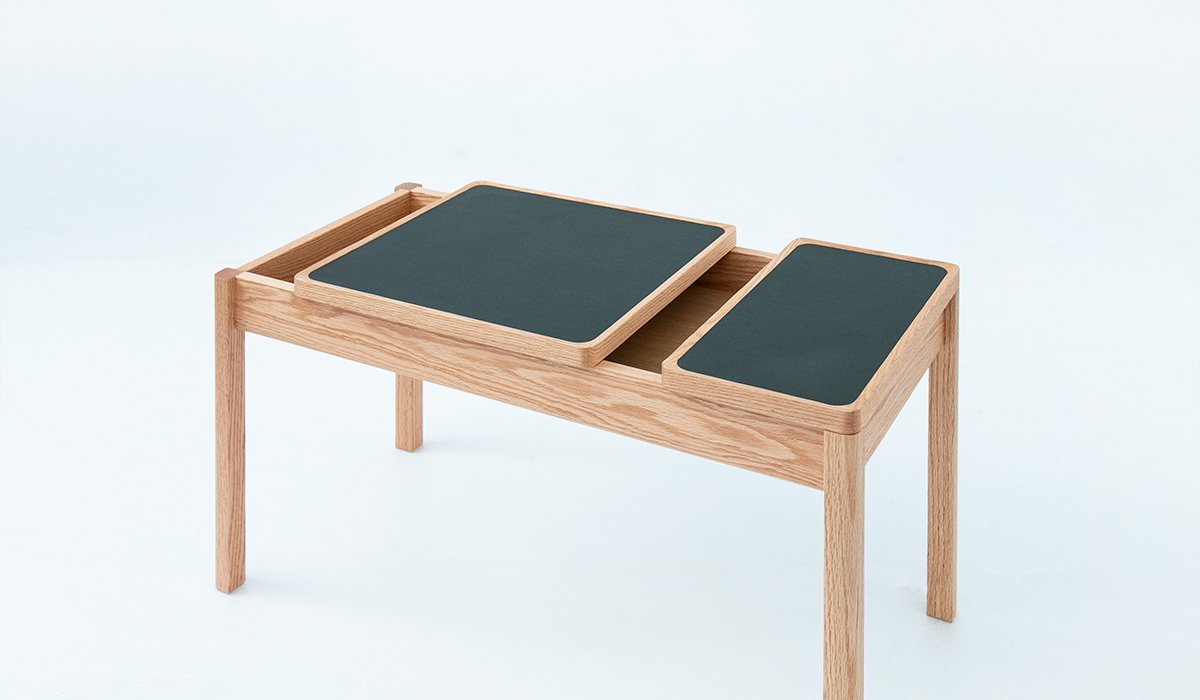 はたらく サイドテーブル オーク【ダブル】 受注生産品