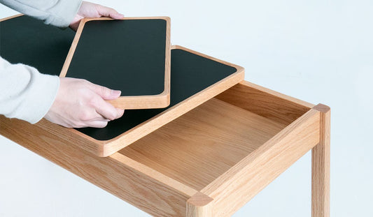 はたらく サイドテーブル オーク【ダブル】 受注生産品